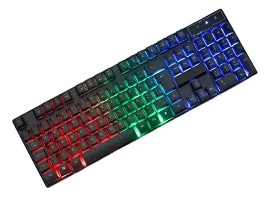 Teclado Gamer Com Fio Semi Mecânico Cor de teclado Preto