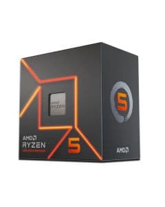 Processador AMD Ryzen 5 7600 AM5 3.8GHz (5.1GHz Turbo) 6 Cores 12 Threads 32MB Cache Wraith Stealth - 100-100001015BOX