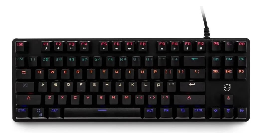 Teclado Mecanico Eclipse Cor de teclado Preto Idioma Português Brasil