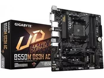 Placa Mãe Gigabyte B550M DS3H AC (Socket AM4/AMD B550/M.2/WiFi 5 802.11ac)