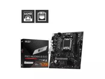 Placa Mãe MSi PRO A620AM-B EVO (Socket AM5/AMD A620/DDR5)