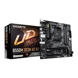 Placa-Mãe Gigabyte B550M DS3H AC R2 (Socket AM4/ AMD B550/ DDR4/ 2x M.2/ Wi-Fi 5/ Bluetooth 5.0/ LAN 1G)