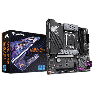 Placa Mãe Gigabyte B760M AORUS ELITE DDR4 LGA 1700 mATX