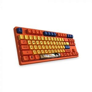 Teclado Mecânico Gamer Akko Dragon Ball Goku 3087 TKL 87 Teclas Switch Akko Pink ANSI