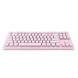 Teclado Mecânico Gamer Akko Sakura Jelly RGB 3087 TKL 87 Teclas Switch Gateron Yellow ANSI
