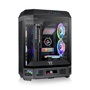 Gabinete Gamer Thermaltake The Tower 600 Black Mid Tower ATX 3 Vidros Temperados 2x CT140 - CA-1Z1-00M1WN-00