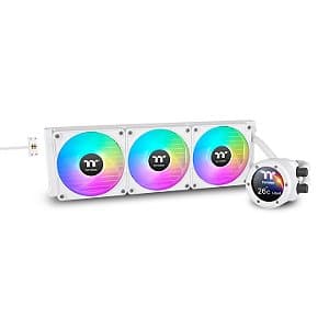 Water Cooler Thermaltake TH420 V2 Ultra EX ARGB Sync Snow Edition Branco AIO 420mm LCD 3x140mm - CL-W428-PL14SW-A