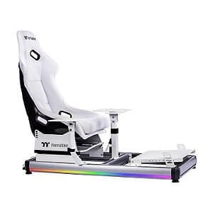 Cockpit Simulador de Voo Thermaltake GF500 Branco Aluminio e Fibra de Vidro com RGB - GSC-F50-CPASWH-01
