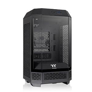 Gabinete Thermaltake The Tower 250 Preto Mini-ITX Vidro Temperado 2x CT120 - CA-1Z9-00S1WN-00