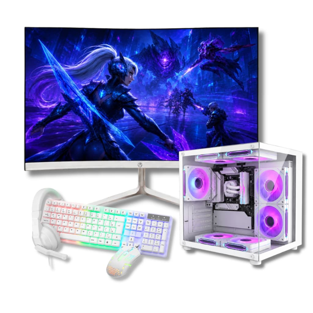 Computador PC Gamer GTA RP Ryzen 5 3400G Ram 16GB DDR4, SSD 512GB NVME, Placa de Vídeo RX 590 Monitor Led 23"