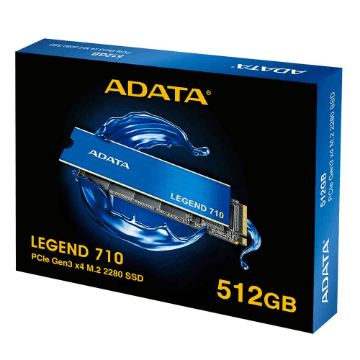 Ssd Adata Legend 710, 512gb, M.2 2280, Pcie Gen3 X4, Nvme 1.4 - Aleg-710-512gcs