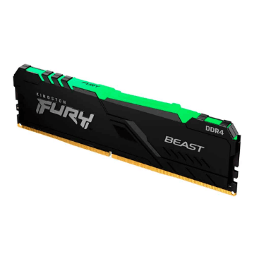 MEMORIA KINGSTON FURY BEAST RGB 8GB DDR4 3200MHZ 1.35V BLACK DESKTOP - KF432C16BB2A/8