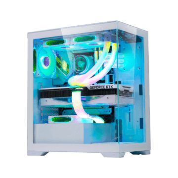 GABINETE GAMER K-MEX AQUARIO POSEIDON ATX WHITE W1G4