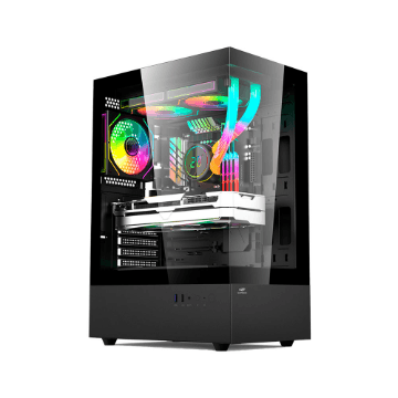 GABINETE GAMER C3TECH AQUARIUS MT-G860BK SEM FONTE PRETO