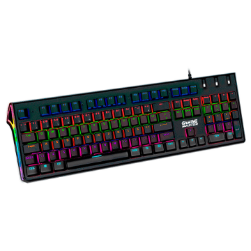 TECLADO K-MEX MECANICO GAMER KIEC28 FLASHSTRIKE SWITCH BLUE RGB