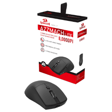 MOUSE GAMER REDRAGON AZZMACH LITE TRI-MODE ULTRA-LEVE PRETO M618-LIT