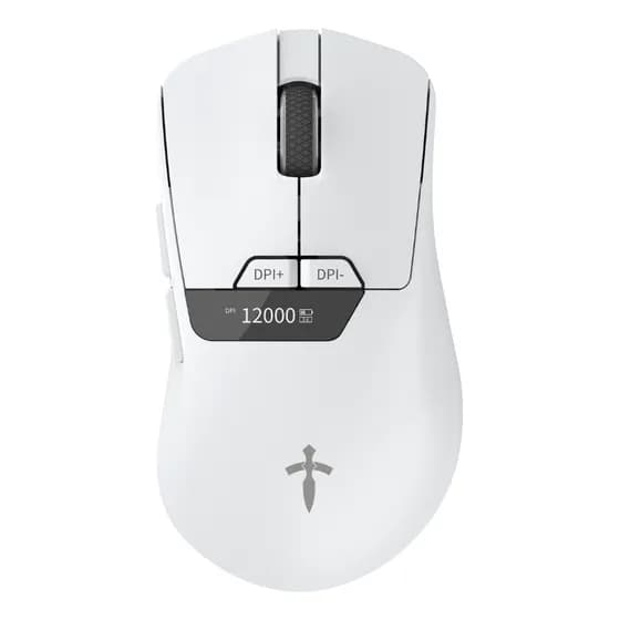 Mouse Gamer Sem Fio Titorion Pixart 3311 12000dpi Branco Tri-Mode Bluetooth