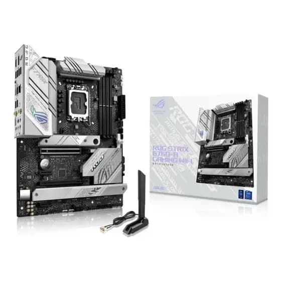 Placa-mãe B760-A Rog Strix Gaming Wifi Ddr5 S1700 cor preta/branca