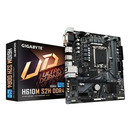 Placa Mãe Gigabyte H610m-h Intel Lga 1700 Ddr4 Matx Preto