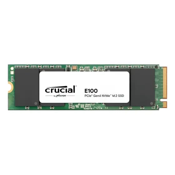 Ssd M.2 480gb Crucial E100 Pcie Gen4 X4 Nvme Leitura 4700mbs Preto
