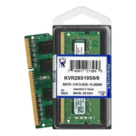 Memória DDR4 SDRAM Kingston ValueRAM 8GB 2666MHz SODIMM Notebook