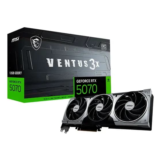 Placa De Vídeo Msi Geforce Rtx 5070 Ventus 3x Oc 12gb Gddr7