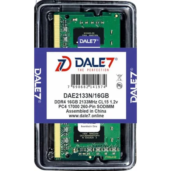 Memória DDR4 16GB 2133MHz Dale7 SODIMM Notebook 1.2V