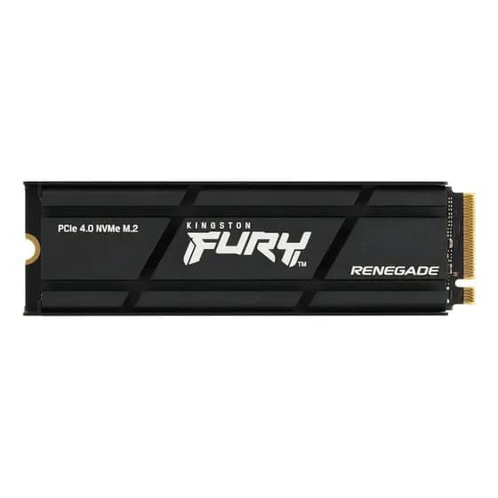 Ssd M.2 1tb Kingston NVMe PCIe 4x4 Com Dissipador Fury Renegade SFYRSK/1000G Velocidade de Leitura Até 7300mb/s Gravação Até 6000mb/s Interno Cor Preto
