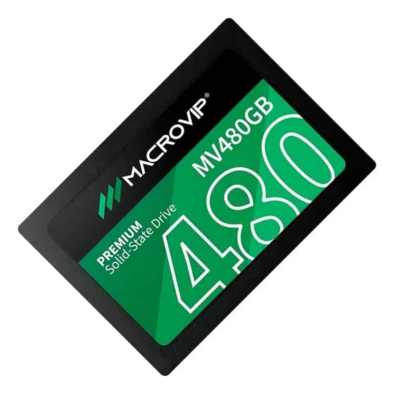SSD 480GB 2.5 Sata III Macrovip Premium Preto e Verde Interno