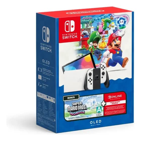 Nintendo Switch - Modelo OLED branco com Super Mario Bros. Wonder