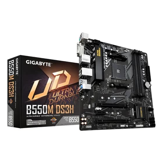 Placa-mãe Gigabyte B550m Ds3h Am4 Ddr4 M-atx Preta C