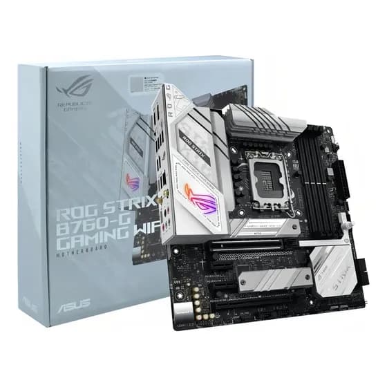 Placa Mãe Asus Rog Strix B760-g Gaming Wifi 1700 12 13ª Ddr5 Cor Preto