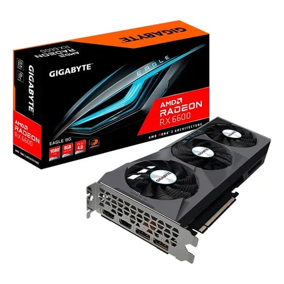 Placa de vídeo Amd Gigabyte Eagle Radeon 6600 Series Rx 6600 Gv-R66Eagle-8Gd 8Gb GDDR6