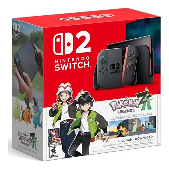 Console Nintendo Switch 2+ Pokémon Legends Z-a Edition, cor preta