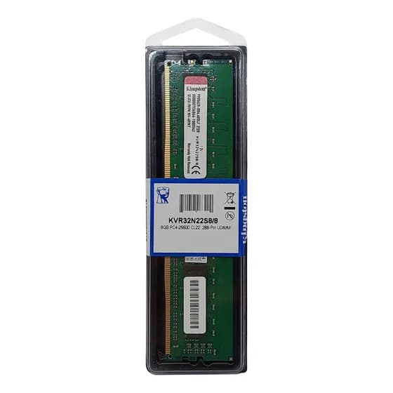 Memória Ram Kingston Kvr32n22s8/8 Ddr4 8gb 3200 Mhz