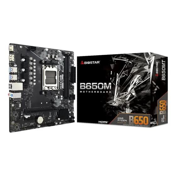 Placa-mãe Biostar B650mt Am5 Ddr5 M.2 Usb-c Micro Atx Preto
