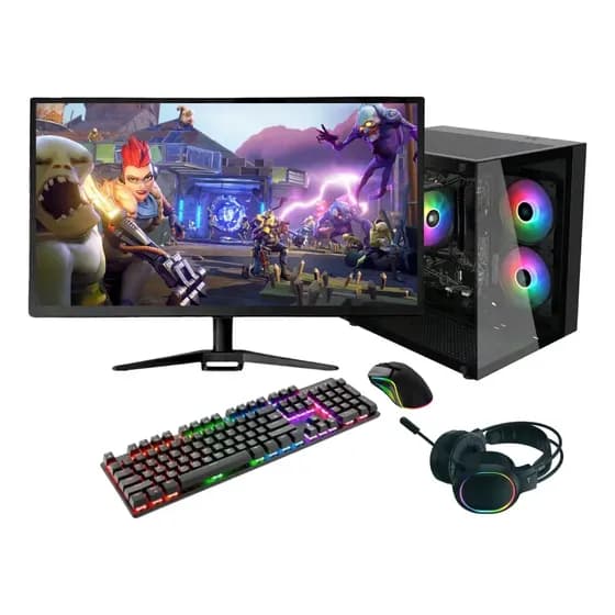 PC Gamer Completo BluePC FIRE - AMD Ryzen 5 5600GT, 16GB DDR4, Radeon VEGA, SSD 512GB, Fonte 500W, Monitor 23" Full HD 75Hz - PG2E-1051FI