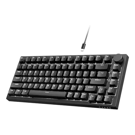 Teclado Com Fio Ajazz Ak820, Interruptor Vermelho, Chave Pbt