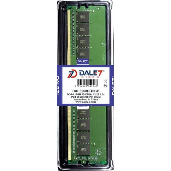 Memória Dale7 Ddr4 16gb 3200 Mhz Desktop 1.2v