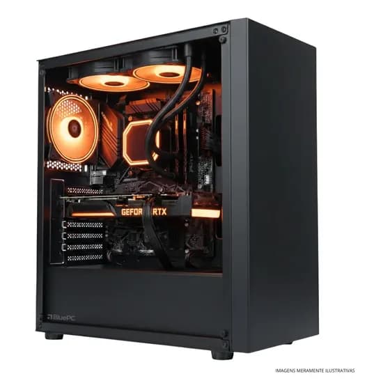 PC Gamer|Workstation - AURA by BluePC, Intel Core i7 12700KF, Placa mãe B760, GeForce RTX 5060 8GB GDDR7, 16GB DDR5, SSD M.2 PCIe 512GB, Fonte 750W 80Plus, Jogue, Crie, Edite, Desenvolva - PGBP-AUR148