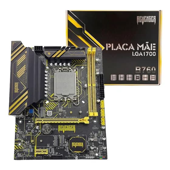 Placa Mãe Revenger G-b760 Intel Lga1700 Ddr4 Nvme Micro Atx Preto