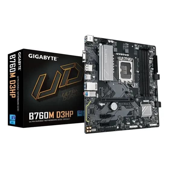Placa Mãe B760m D3hp Ddr5 Gigabyte 12 13 14 Gen S1700 Intel Preto