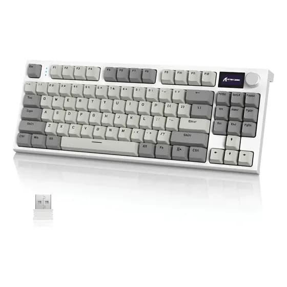Teclado linear personalizado para jogos Attack Shark K86 Teclado cinza