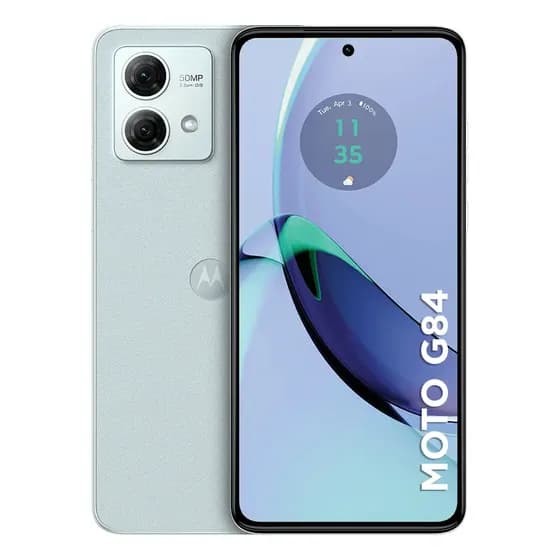 Smartphone Motorola Moto g84 5G - 256GB 16GB (8GB RAM+8GB Ram Boost) 50MP Ultra-Pixel AI Camera Tela pOLED NFC - Azul Claro