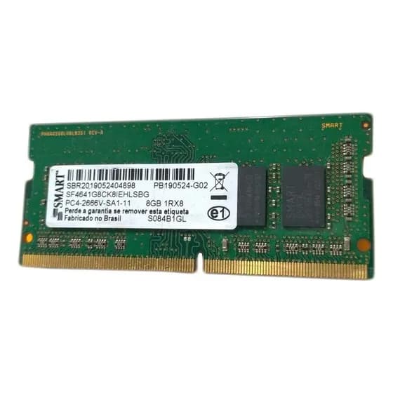 Memória RAM verde 8GB 1 Smart Sf4641g8ck8iehlsbg