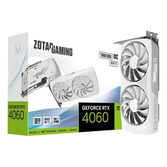 Placa De Vídeo Zotac Geforce Rtx 4060 8gb Gddr6 White