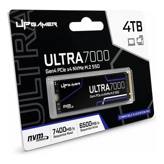 SSD M.2 UP Gamer Ultra 4 TB PCIe Gen4, Para PC, Notebook e PS5, de Alta Velocidade