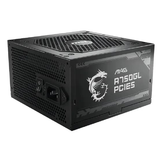 Fonte MSI MAG A750GL PCIE5 de 750W 80 Plus Gold ATX para PC