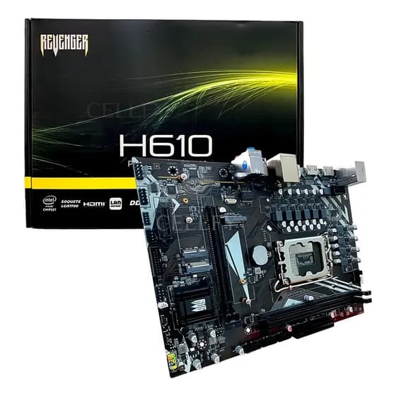 Placa Mãe Lga1700 Chipset Intel Lan 100 H610 Ddr4 Usb 64gb
