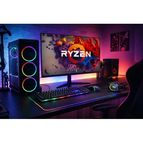 Pc Gamer Completo Amd Ryzen 7 5700g,16gb Ssd 512gb, Led 21.5